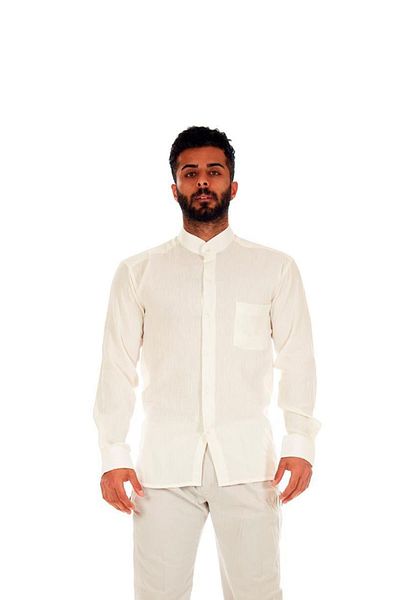 OSMANLI Sile Cloth - Cămașă albă cu guler judecător