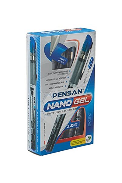 Genel Markalar Nano Jel Roller Kalem Mavi 0,7 mm 12'li - Pe06020rkma