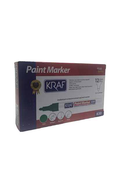 KRAF 830 Paint Marker Green 12-Pack