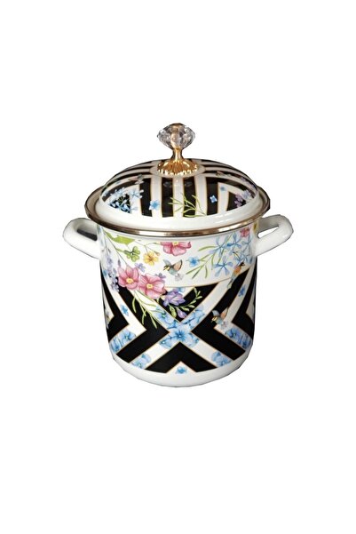 Miss Betty 16 Cm Emaye Kuşkonmaz Yoğurt Bakraç Begonvil 3 Litre