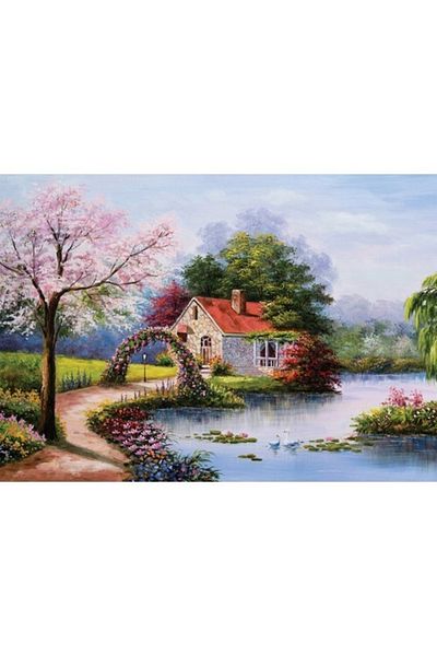 Ks Games Ks Puzzle 1000 Pieces Lake House Lake House