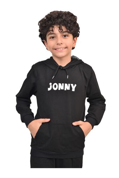 Jonny kids Baskılı Kapşonlu Sweatshırt