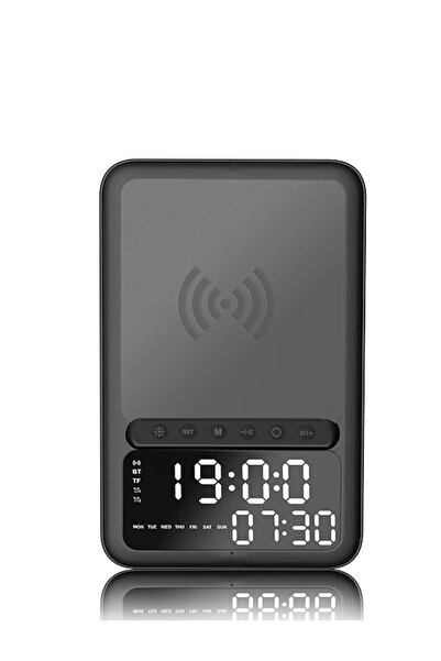 citylifo Kablosuz Şarj Cihazı Çalar Saat Bluetooth Hoparlör Fm Radyo Led Akıl...