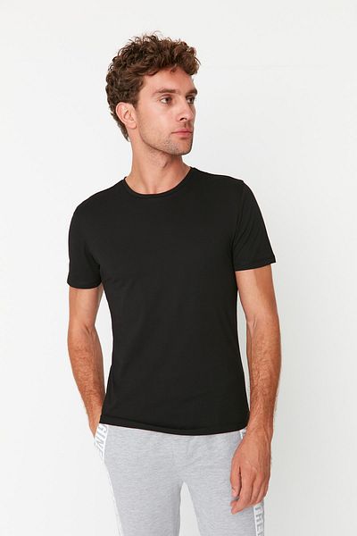 Trendyol Collection Чорно-біла футболка з коротким рукавом 100 бавовна 2 шт TMNSS19BO0075