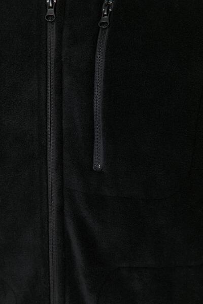 Trendyol Collection Black Zippered Anti-Pilling Thick Fleece Sweatshirt - Tmnaw23Hi00050