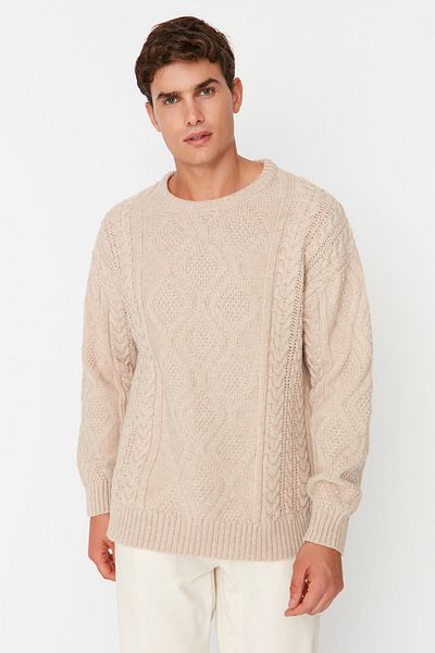 Trendyol Collection Unisex Oversize Wide Fit Strickwaren – Rundhalsausschnitt Haarstrickwaschen tmna w23kz00280