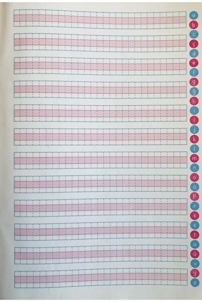 Ema Çocuk A5 Colored Vertical Lined Writing Notebook 24 Sheets