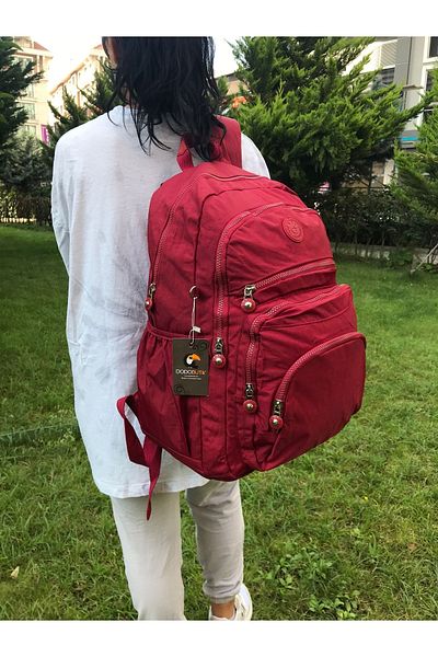 DodoButik Red Water Resistant Large Size Backpack