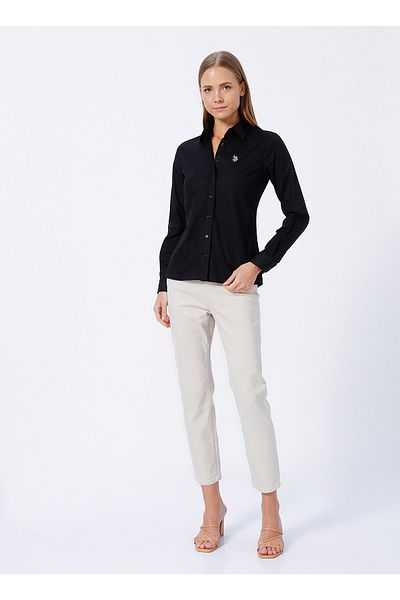 U.S. Polo Assn. Cămașă Guler Negru Cămașă Damă Saly022k