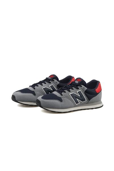 New Balance Men's Gray Navy Blue Casual Sneakers - GM500GGS