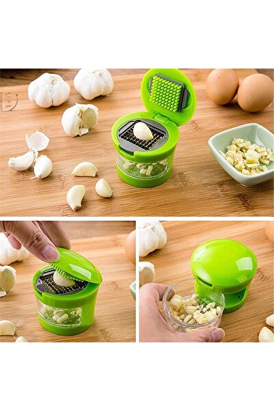 MAGİTOPTAN Sarımsak Rendesi - Çıkarılabilir Hazneli 2 Bıçaklı Doğrayıcı Garlica