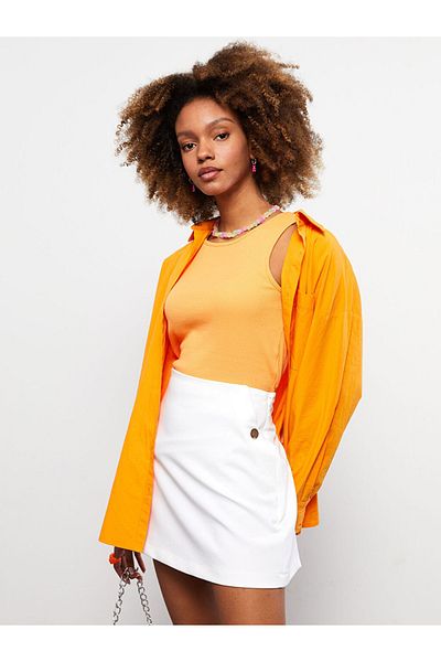 LC Waikiki Γυναικεία φούστα Crepe Standard Fit Απλό σε γραμμή Α