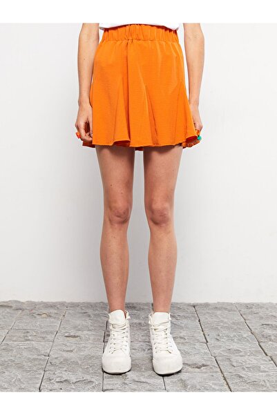 LC Waikiki Straight Pleated Women's Skirt with Elastic Waist