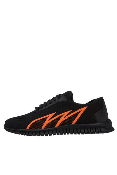 İriadam Eray-02 Black-Orange Sports Shoes Comfortable Wide Fit Rubber Flexible Sole