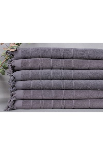 Kayra Export منشفة بيشتيمال رمادية داكنة مقاس 45 × 100 سم، وجه واحد على شكل منشفة، منشفة مطبخ صغيرة الحجم