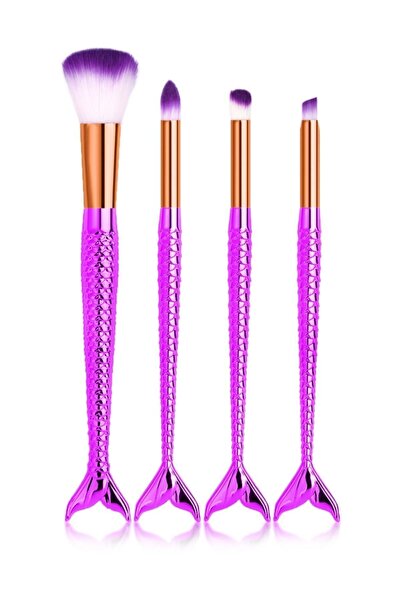 İzla Balık Fırça Seti 4'lü Mor Renk 32549684125412