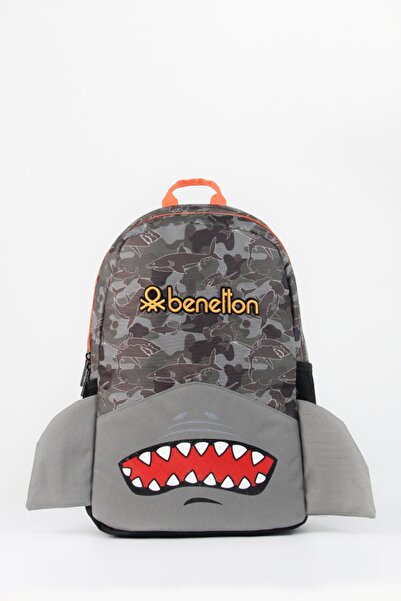 United Colors of Benetton – Shark Kamuflaj Ilkokul Çantası, Haki 76003