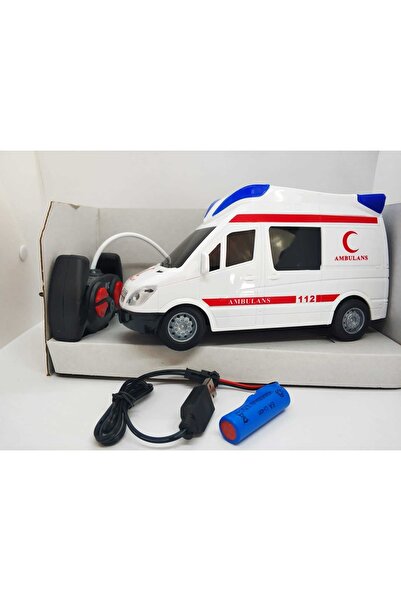 LRS STORE Oyuncak Ambulans Şarjlı Uzaktan Kumandalı Full Fonksiyon Sirenli 3d Işıklı Kaliteli Şarzlı Araba