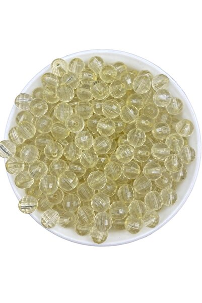 Boncuk 10 ملم لون كريمي عالمي موديل أكريليك، مجوهرات، خرز لصنع الحقائب (100 جرام، ~ 180 قطعة)