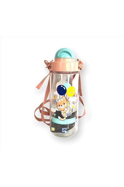 Gıpta Plastic Straw Flask 500 Cc 2401 Powder-turquoise
