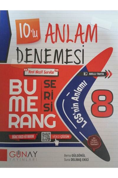 Günay Yayıncılık Günay Yayınları 8.sınıf Lgs Anlam Bilgisi 10'lu Deneme