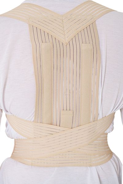 Pandogo Upright Standing Corset Beige Color Humpback Blocker Back Corset