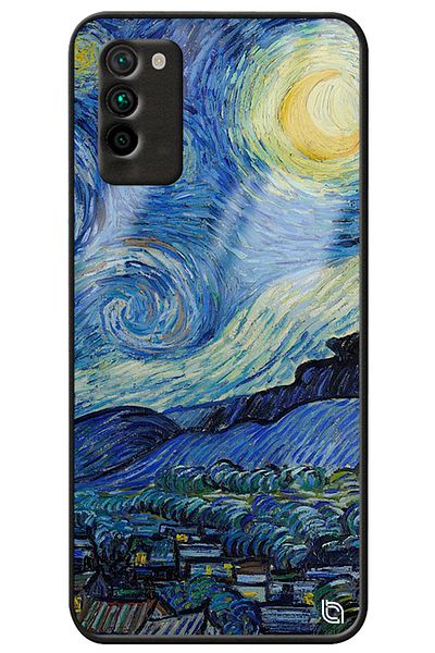 WANNA PROTECT حافظة هاتف سامسونج جالاكسي S20 Fe Van Gogh Starry Night Premium منقوشة لامعة