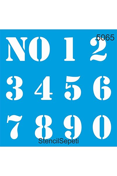 StencilSepeti Rakamlar Deseni - Stencil Desen Şablonu - Iadesi Yoktur