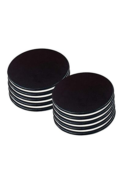 ucuzmi Telefon Araç Içi Tutucu Stant 10 Adet Siyah Yuvarlak Metal Plaka Mıkna...