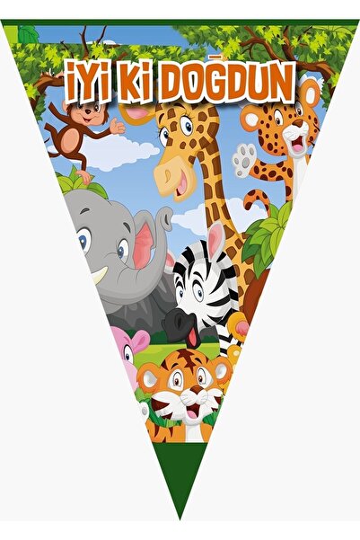 Parti Furyası مستلزمات حفلات السفاري مثلث عيد ميلاد سعيد