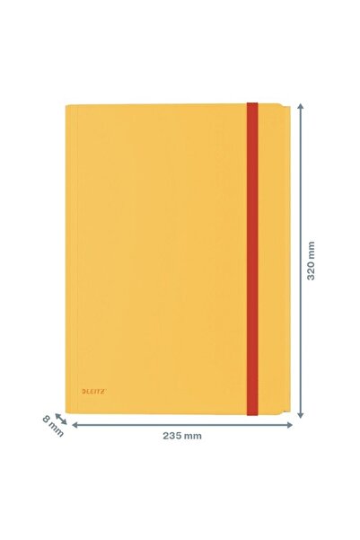 Leitz Cosy Cepli Mobil Lastik Kilitli Ince Dosya, A4 Sarı