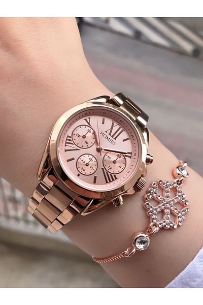 Homies 2 Year Warranty Women's Wristwatch and Bracelet Gift Set
