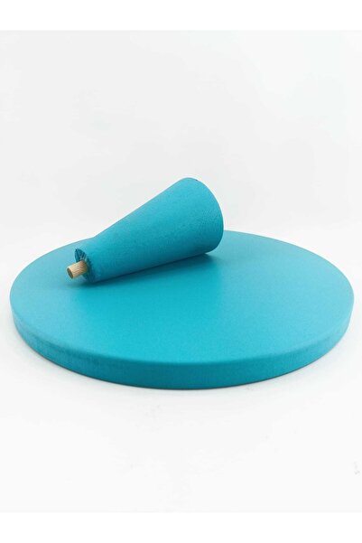 na neşeli ahşap 26 Cm Ayaklı Salda Mavi Sunumluk. Doğum Günü Özel Gün Yaş Günü Kutlama Pasta Sunumluğu