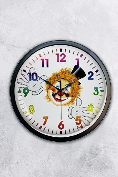 AİB STORE هدية ساعة حائط معدنية سوداء مقاس 40 سم