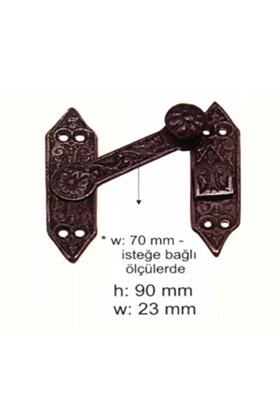 ARON D31 Eskitme Oksit Pirinç Kepenk-sandık-dolap-kapı-kapak Mandalı Tırka