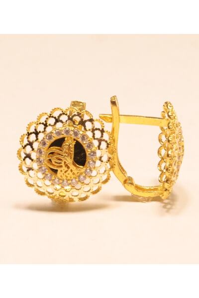 Hakan Güler Kuyumculuk Altın Tuğralı J Küpe