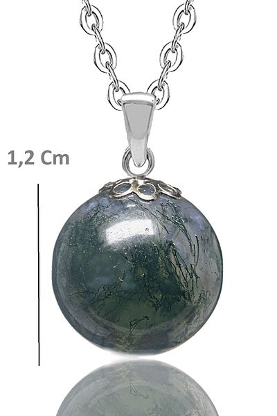 Tesbih Atölyesi Certified Natural Indian Agate Stone Necklace