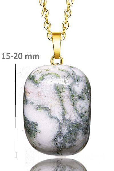 Tesbih Atölyesi Certified Raw Natural Indian Agate Stone Necklace (india)