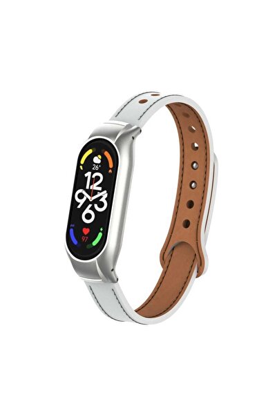 KılıfShop حزام جلدي متوافق مع Xiaomi Mi Band 7 Krd-68