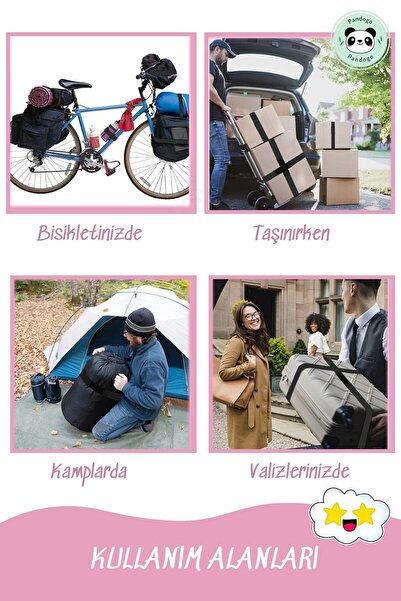Pandogo Valiz Kilidi Bavul Emniyet Şeridi Sarı