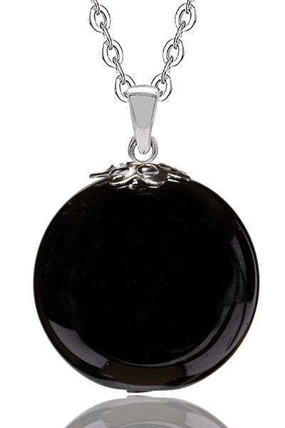 Tesbih Atölyesi Obsidian Stone Natural Stone Necklace