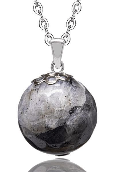 Tesbih Atölyesi Certified Faceted Natural Labradorite Natural Stone Necklace