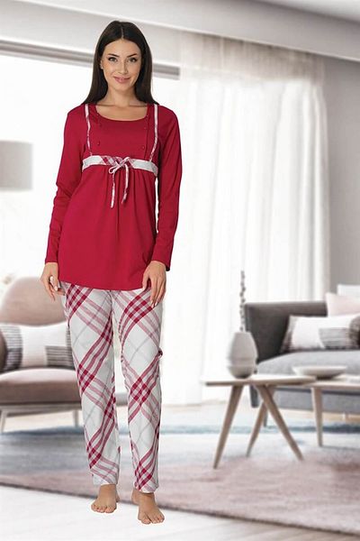 Effortt Women's Cherry Pajamas Set for Pregnant and Maternity
