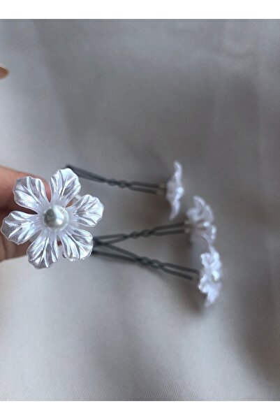 DOĞA ART STORE 4 bucăți de agrafe și agrafe pentru coc cu flori perlate