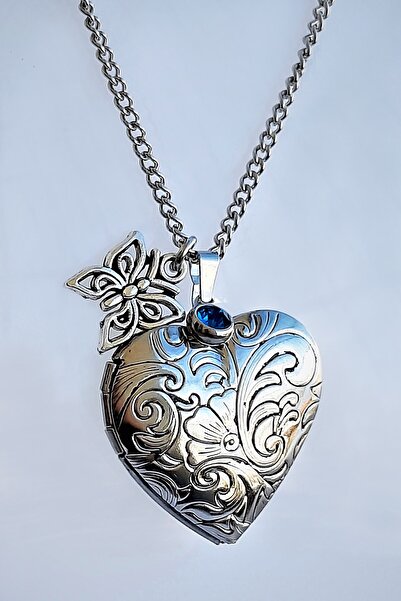 LADYMİRAGE Çelik Kalpli Madalyon Kolye