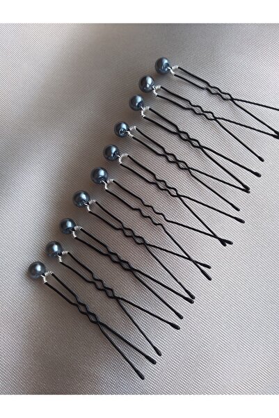 DOĞA ART STORE Σετ φουρκέτες με χάντρες καπνιστό μαργαριτάρι (10 τεμάχια)