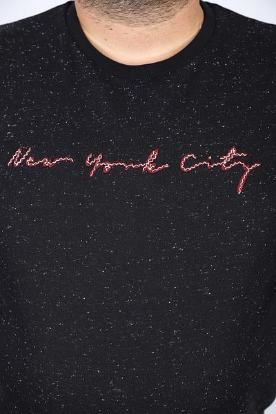 MocGrande Plus Size Sweat New York City 22704-μαύρο