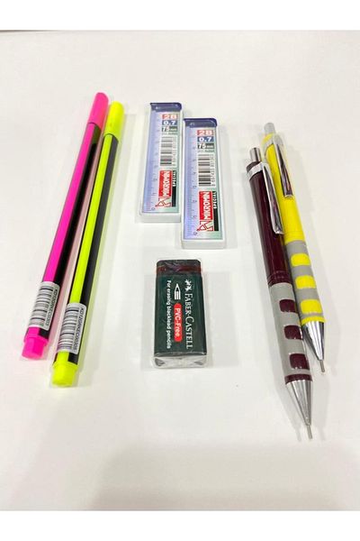 Mikro Öz Kırtasiye 0.7 Pen Set Brown (2-nib Pen + Eraser + 2nd nib + 2nd finliner)