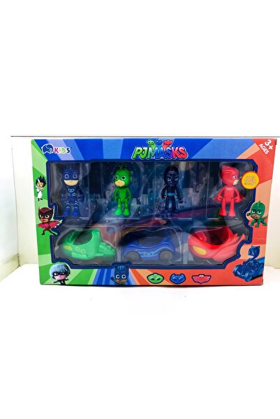 PeriYedi Pj Maskeliler Arabalı 4'lü Figür Oyuncak Seti