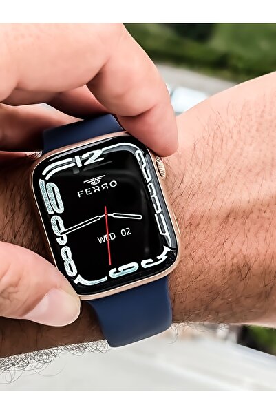 FERRO Lacivert Silikon Kordon ,sesli Görüşme, Garantili, Watch Vip Android Ve Ios Uyumlu Akıllı Saat